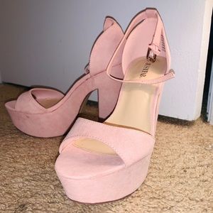 Soft Pink Chunky Heels